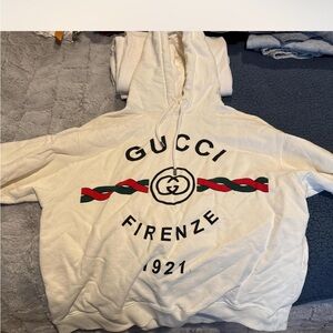 Gucci White Hoodie with Logo